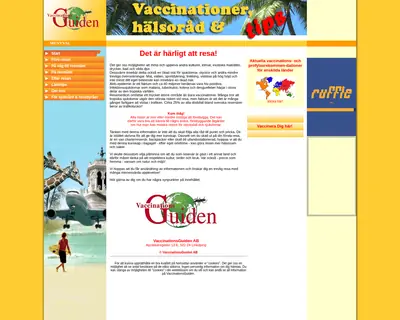 VACCINATIONSGUIDEN startsida 2012