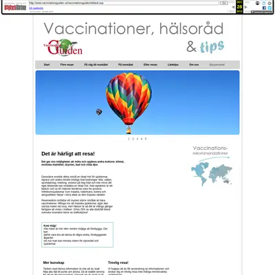 VACCINATIONSGUIDEN startsida 2014