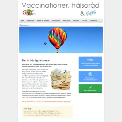 VACCINATIONSGUIDEN startsida 2017