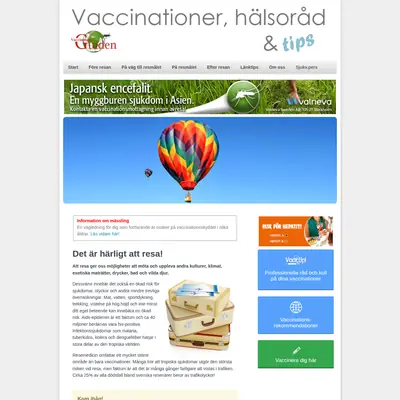 VACCINATIONSGUIDEN startsida 2019