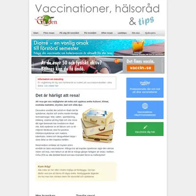 VACCINATIONSGUIDEN startsida 2023