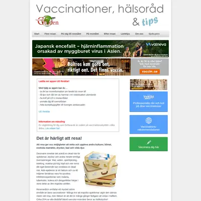 VACCINATIONSGUIDEN startsida 2024