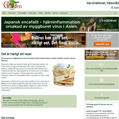 VACCINATIONSGUIDEN startsida 2025