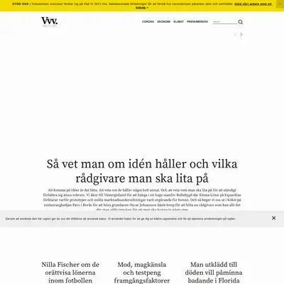 Vad Vi Vet startsida 2020