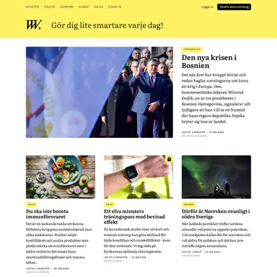 Vad Vi Vet startsida 2022