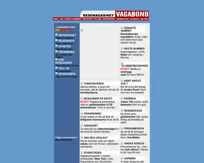 Vagabond startsida 2001