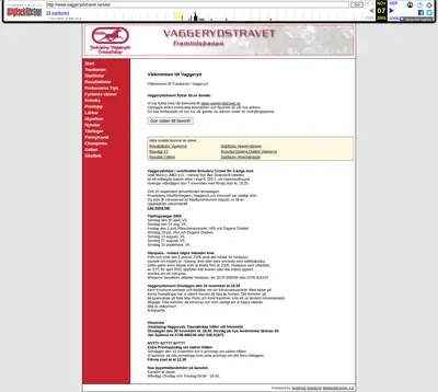 Program Vaggerydstravet startsida 2005