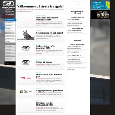 Program Vaggerydstravet startsida 2016