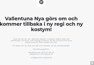 Vallentuna Nya startsida 2020