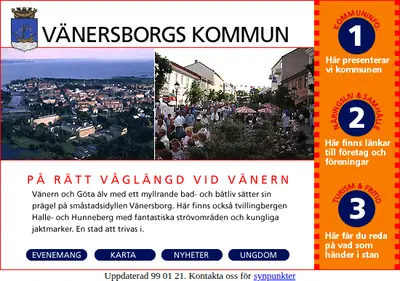 Vänersborgaren startsida 1999