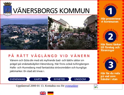 Vänersborgaren startsida 2000