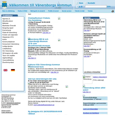 Vänersborgaren startsida 2004
