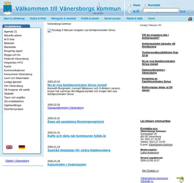 Vänersborgaren startsida 2005