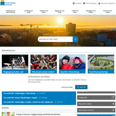 Vänersborgaren startsida 2025