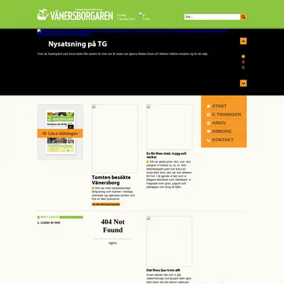 www.vanersborgaren.se startsida 2012