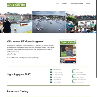 www.vanersborgaren.se startsida 2017
