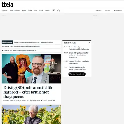 www.vanersborgaren.se startsida 2025