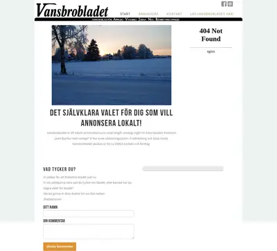 Vansbrobladet/Järnanytt startsida 2016