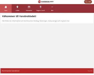 Vansbrobladet/Järnanytt startsida 2026
