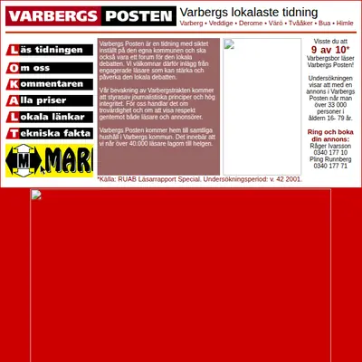varbergsposten.se startsida 2002