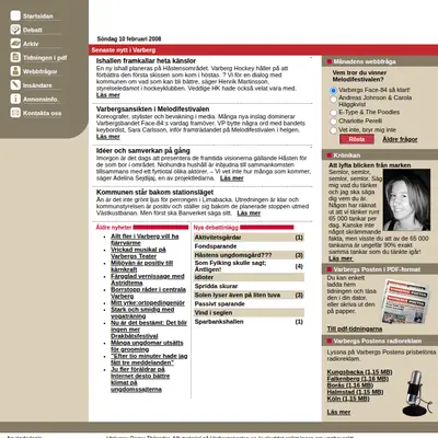 varbergsposten.se startsida 2008