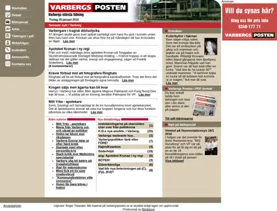 varbergsposten.se startsida 2010