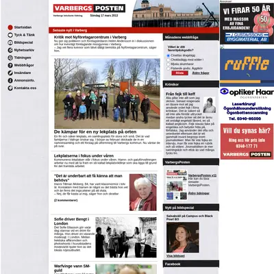 varbergsposten.se startsida 2013
