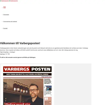 varbergsposten.se startsida 2016