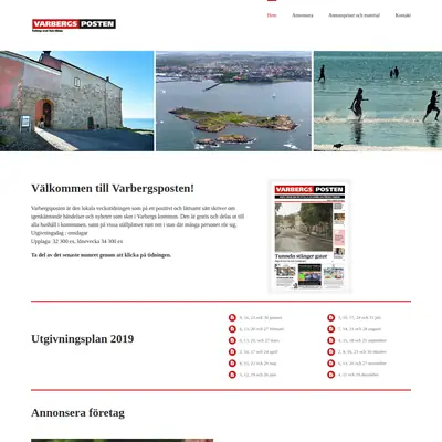 varbergsposten.se startsida 2019