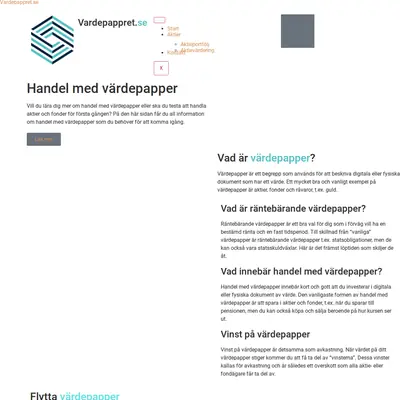 Värdepappret startsida 2025