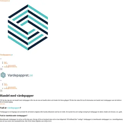 Värdepappret startsida 2026