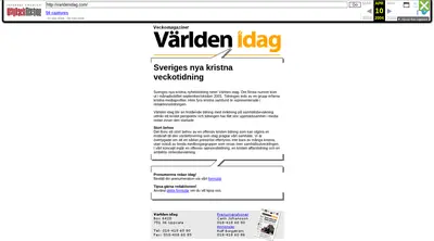 Världen Idag startsida 2004