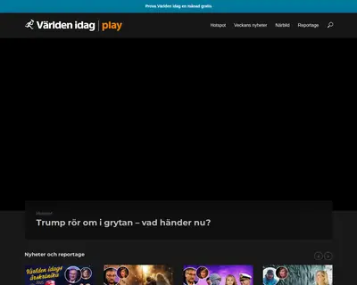 Världen idag play startsida 2026