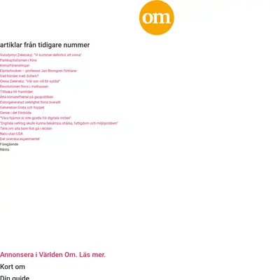 VÄRLDEN OM startsida 2023