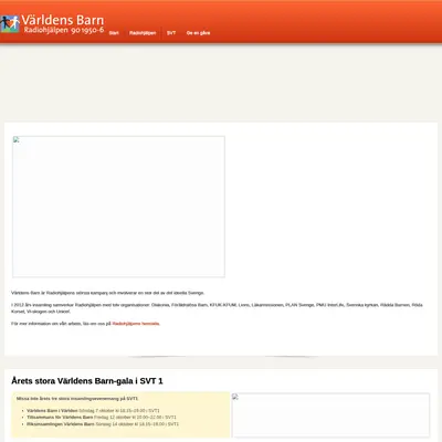 bossan.varldensbarn.se startsida 2012