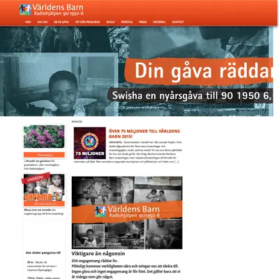 bossan.varldensbarn.se startsida 2016