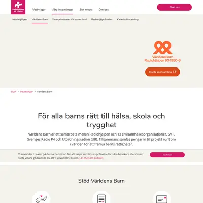bossan.varldensbarn.se startsida 2020
