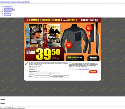www.varldenshistoria.se startsida 2008