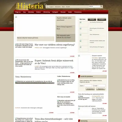 www.varldenshistoria.se startsida 2010