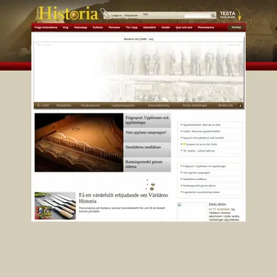 www.varldenshistoria.se startsida 2013