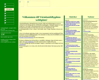 Värmlandsbygden startsida 2004
