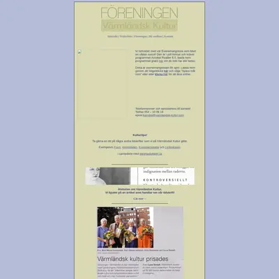 Värmländsk Kultur startsida 2006