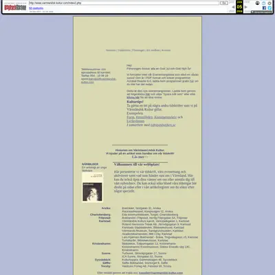 Värmländsk Kultur startsida 2008