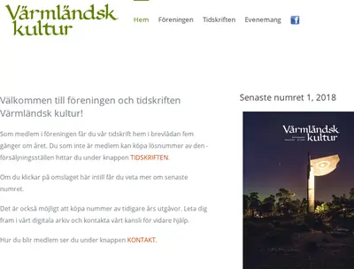 Värmländsk Kultur startsida 2018