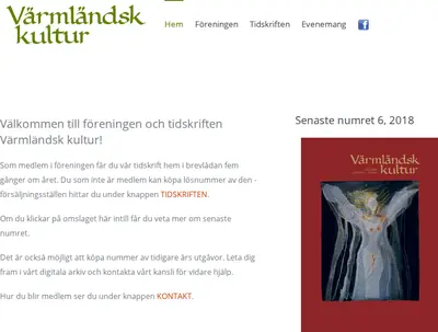 Värmländsk Kultur startsida 2019