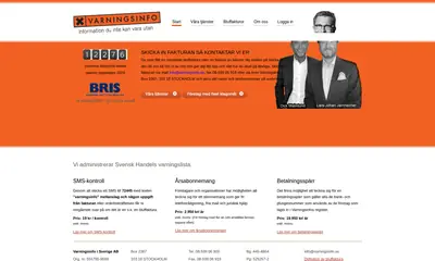 varningsinfo.se startsida 2011