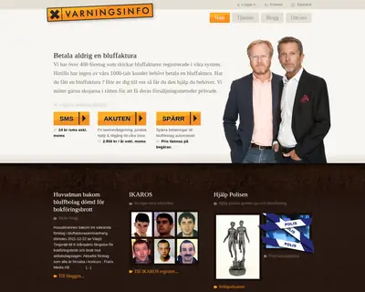 varningsinfo.se startsida 2012