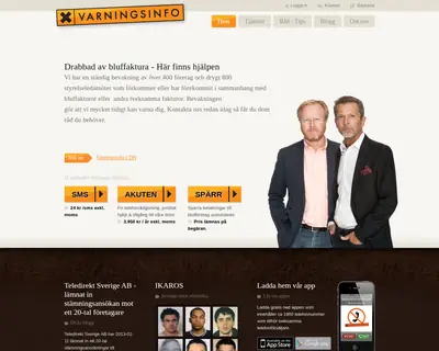 varningsinfo.se startsida 2013
