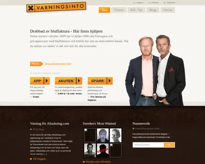varningsinfo.se startsida 2014