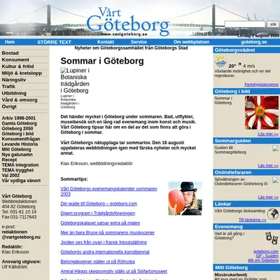 www.vartgoteborg.se startsida 2003